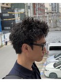 ランダムスパイキーパーマスパイキーショート短髪無造作パーマ