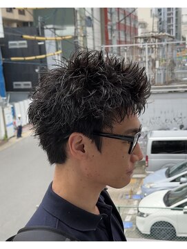ビカムメンズヘアー 栄店(become men's hair) ランダムスパイキーパーマスパイキーショート短髪無造作パーマ