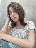 ロンド ストラーダ 心斎橋(Lond strada)&nbsp;エアリーロング×ピンクベージュ×美髪［髪質改善/縮毛矯正］