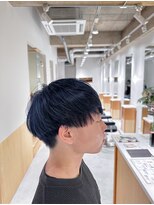 ワッカ(wacca)&nbsp;メンズ　ブリーチ　ネイビー　ダブルカラー