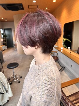 イェル(ELL.) 大人かわいい丸みショート☆カシスブラウン20代30代40代