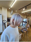 ハイライトカラーミルクティーベージュレイヤーカット