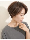 丸みショートボブ/くびれ小顔ボブ/大人ショート/ショートボブf