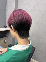 ペイププロドアイコン 博多(Peyp prod ICON)&nbsp;アンブレラカラー ピンクカラー ラウンドマッシュウルフ SAKI