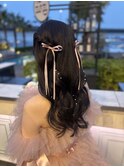 キュートなハーフツイン