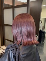 ヘアーアンドエステ サニープレイス(Hair&Esthe Sunny Place)&nbsp;艶感たっぷりのピンクブラウンカラー