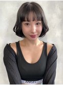 髪質改善ヨシンモリ顔周りハッシュボブレイヤーカットグレージュ