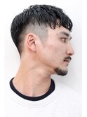 ツーブロックフェードぱっつんネープレスショート
