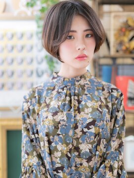 カバーヘア イヴ 戸頭店(COVER HAIR EVE) *EVE戸頭*王道！センターパートひし形ショート大人ボブａ