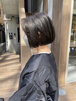 サク(Sac.)&nbsp;大人可愛い　ボブ　カラー　ベージュ　Sac.栃木優佑　恵比寿