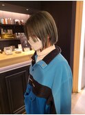 カーキベージュボブ