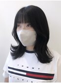 【韓国ヘア】ミディアムレイヤー