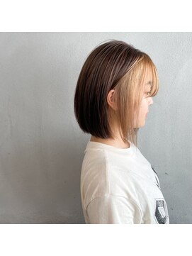 タグ(#tag) #ボブ×インナーゴールドベージュ