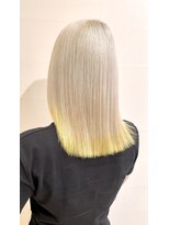 アンアミ シブヤ(Un ami shibuya)&nbsp;ホワイトベージュ/裾カラー/イエロー/艶カット