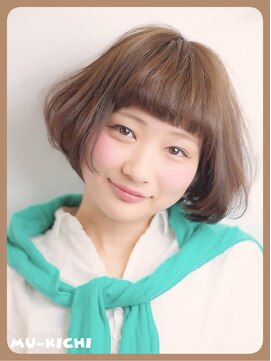 むーきち 吉祥寺(mu-kichi) 個性的ガーリーショートボブ【ジンジャーアッシュカラー】吉祥寺