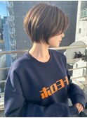 20代30代大人ガーリーショートヘアチョコレートモードショート