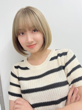 エアー 横浜(AIR) 【長谷川】ヌーディーベージュボブ/ショートヘア