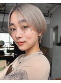 大人可愛いハイトーングレージュハンサムショート★