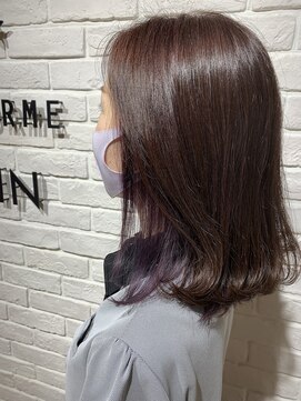 ヘア スパ ビューティー エールフォルム(HAIR SPA BEAUTY YELLFORME) インナーデザイン×ラベンダーカラー
