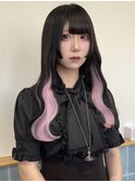 エクステ長さ出し+インナーで色アソビ♪
