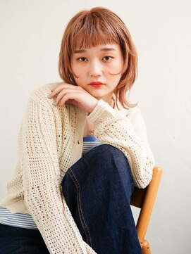 ジュール 銀座(Joule) ミディアムヘア/斜めバング/グレージュカラー/銀座