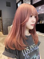 アイティー バイ アルバム 中野店(IT by ALBUM) ピンクベージュハッシュカットレッドブラウン_ba478312