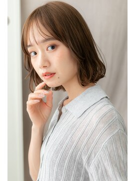 カバーヘア ブリス 大宮西口(COVER HAIR bliss) フェザーバングくせ毛風抜け感エアリーボブパーマY大宮20代30代