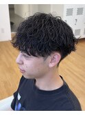 【波巻きパーマ】メンズ刈り上げマッシュスパイラルツイスト名駅