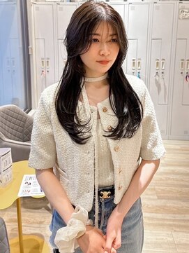 アンドファインヘアービューティー(AND FINE hair beauty) 韓国レイヤー×アッシュグレー