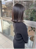アッシュグレージュ　オリーブグレージュ暗め透明感カラー