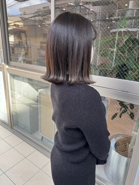 マルフェ 天王寺(marfe) アッシュグレージュ　オリーブグレージュ暗め透明感カラー