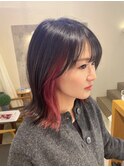 春先取り大人可愛いインナーカラー