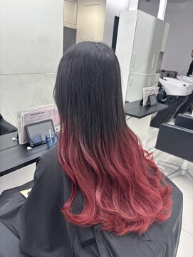 アライブ ハラジュク(ALIVE harajuku) 【ALIVE 夕貴】レッドグラデーションカラー♪