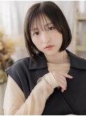 艶髪オリーブアッシュ切りっぱなしミニボブc7志木20代30代40代