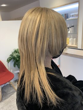 ルルバイアズール 草加店(LULU by azule) トリプルカラー，ホワイトベージュ，ツヤカラー【草加】