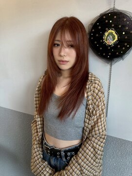 イェスオキナワ(yes okinawa) 赤みのあるオレンジブラウンにたっぷりレイヤー