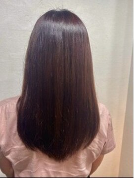 ナフィ バイ エイム 町田店(Nafie by eim) 大人ガーリー/似合わせカット/チェリーレッド/ピンクブラウン