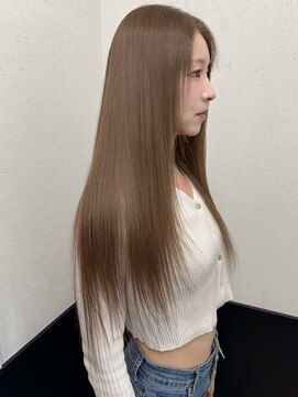 ラグナ(LAGUNA) ブリーチなしダブルカラー/ミルクティーベージュ/ロング