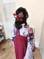 ハロ(HALO) 卒業式 袴 ハーフアップ