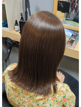 スリーク バイ ロイ 円町本店(sleek by roy) 春色艶めきベージュ髪質改善トリートメントカラー