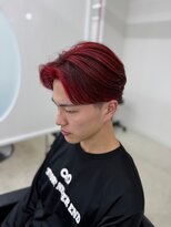 ジーナ オム 札幌(Zina Homme) ディープレッドカラー*リバースセンターパート*Zina Homme札幌