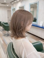 ルートヘア 辻堂店 辻堂レイヤーボブ ブリーチなし13トーンベージュ