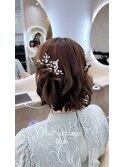 ボブウェーブヘアアレンジ