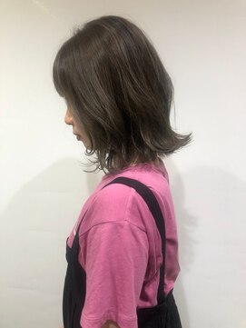 ベルクープス 天王寺店(Belle Coupes) 【ベルクープス天王寺】切りっぱなしダークカーキアッシュ