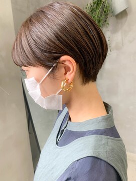 テトヘアー(teto hair) 耳掛けマッシュショート、ワイドバング、グレージュ、アッシュ