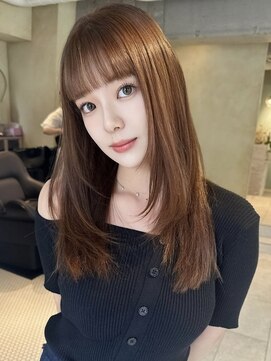 ティア(Tia.) 縮毛矯正/髪質改善トリートメント/ミディアムヘア/グレージュ