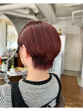 ア セカンド 清藤美容室第弐號(a sekand) ダブルカラーのチェリーレッドカラー