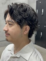 フイ 代々木(Hui)&nbsp;メンズ/アップバング/ツーブロックマッシュ/束感ショート波巻き