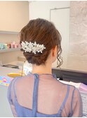 シニヨン/ボブアレンジ/結婚式ヘアセット