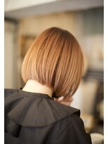 スリースリーナイン ヘアーアンドメイク(339 hair&make) 綺麗なオレンジのハイライト/バレイヤージュのボブ